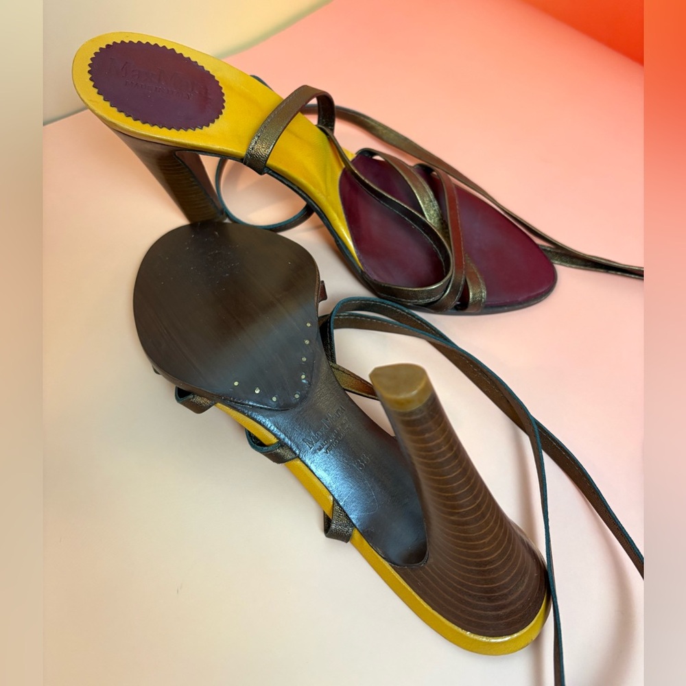 Max Mara Strappy Cone-Heel Sandals - Picture 2 of 7